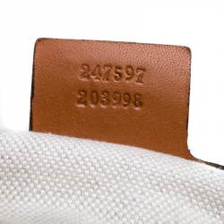 Pre Owned حقيبة غوتشي Heritage متوسطة كانفاس GG بنية/ بيج