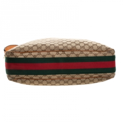 Pre Owned حقيبة غوتشي Heritage متوسطة كانفاس GG بنية/ بيج