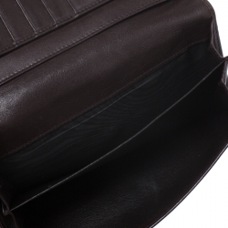 Gucci Brown Guccissima Abbey D Ring Continental Wallet