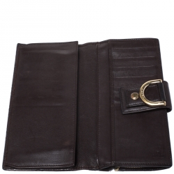 Gucci Brown Guccissima Abbey D Ring Continental Wallet