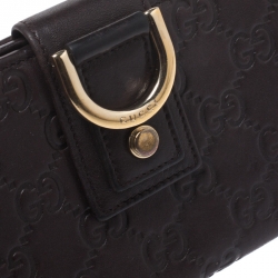 Gucci Brown Guccissima Abbey D Ring Continental Wallet