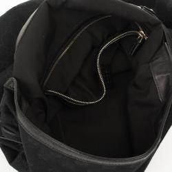 Pre Owned Gucci Black Monogram Horsebit Hobo