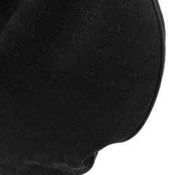 Pre Owned Gucci Black Monogram Horsebit Hobo