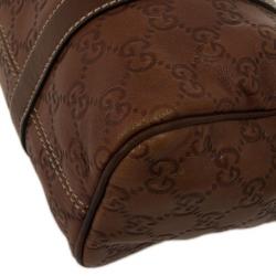 Pre Owned Gucci Guccissima Cognac Brown Leather Speedy 'Joy' Boston Satchel
