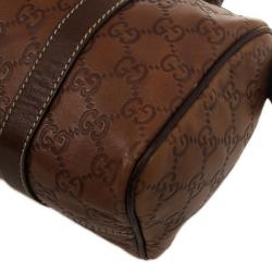 Pre Owned Gucci Guccissima Cognac Brown Leather Speedy 'Joy' Boston Satchel