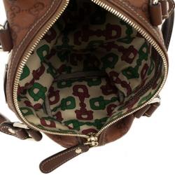 Pre Owned Gucci Guccissima Cognac Brown Leather Speedy 'Joy' Boston Satchel