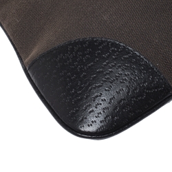 مملوكة مسبقًا حقيبة غوتشي Jackie O Bamboo جلد وكانفاس سوداء/ بنية