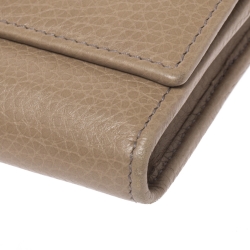 Gucci Beige Leather Soho Continental Flap Wallet