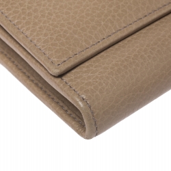 Gucci Beige Leather Soho Continental Flap Wallet