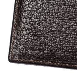 Gucci Brown GG Canvas D Ring Compact Wallet