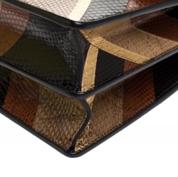 Pre Owned Gucci Tricolor Python Medium Dionysus Shoulder Bag