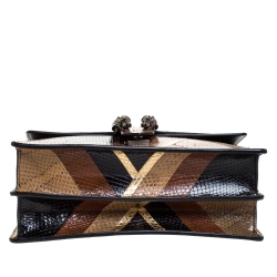 Pre Owned Gucci Tricolor Python Medium Dionysus Shoulder Bag