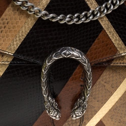 Pre Owned Gucci Tricolor Python Medium Dionysus Shoulder Bag