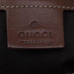 Pre Owned Gucci Brown Monogram Canvas GG Hobo Bag