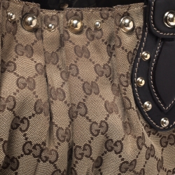 مملوكة مسبقًا Gucci Beige GG Canvas and Leather Medium Pelham Tote