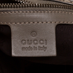 Pre Owned حقيبة غوتشي جوكي متوسطة جلدغوتشيسيما  بيج