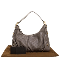 Pre Owned حقيبة غوتشي جوكي متوسطة جلدغوتشيسيما  بيج