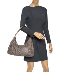 Pre Owned حقيبة غوتشي جوكي متوسطة جلدغوتشيسيما  بيج