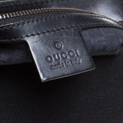 Pre Owned Gucci Black Canvas Small Vintage Flap Shoulder Bag