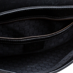 Pre Owned Gucci Black Canvas Small Vintage Flap Shoulder Bag