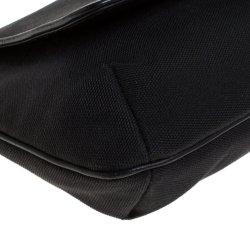 Pre Owned Gucci Black Canvas Small Vintage Flap Shoulder Bag