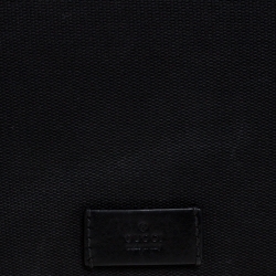Pre Owned Gucci Black Canvas Small Vintage Flap Shoulder Bag