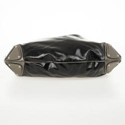 Pre Owned Gucci Black Patent Indy Hobo