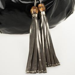 Pre Owned Gucci Black Patent Indy Hobo