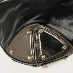 Pre Owned Gucci Black Patent Indy Hobo