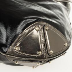 Pre Owned Gucci Black Patent Indy Hobo