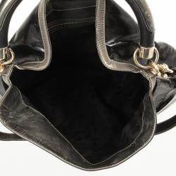 Pre Owned Gucci Black Patent Indy Hobo