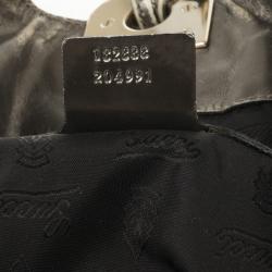 Pre Owned Gucci Black Patent Indy Hobo