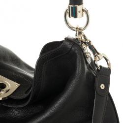 مملوكة مسبقًا Gucci Black Leather Indy Top Handle Bag