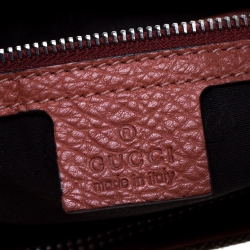 Pre Owned حقيبة يد غوتشي بامبو بار متوسطة كانفاس GG بيج/ بنفسجية