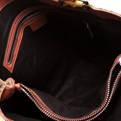 Pre Owned حقيبة يد غوتشي بامبو بار متوسطة كانفاس GG بيج/ بنفسجية