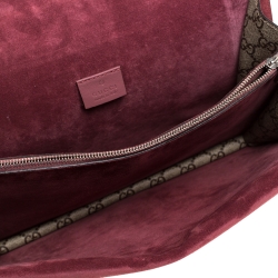 Pre Owned حقيبة كتف غوتشي Dionysus  متوسطة سويدي وكانفاس سوبريم GG حمراء / بيج