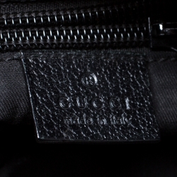 Pre Owned Gucci Black GG Canvas and Leather Messenger Bag