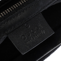 Pre Owned Gucci Black Canvas and Leather Frame Shoulder Bag