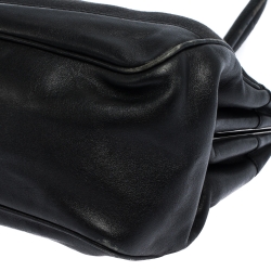 Pre Owned Gucci Black Canvas and Leather Frame Shoulder Bag