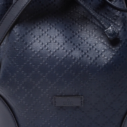 Pre Owned Gucci Blue Diamante Leather Bucket Bag