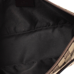 مملوكة مسبقًا Gucci Beige/Brown GG Canvas and Leather Boat Pochette Bag