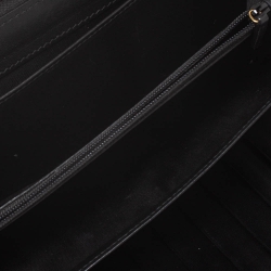 Gucci Black Matelasse Leather GG Marmont Zip Around Wallet