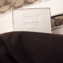 مملوكة مسبقًا Gucci Beige GG Canvas Canvas and Leather Small Queen Hobo