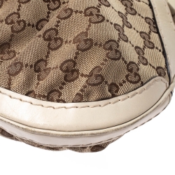 مملوكة مسبقًا Gucci Beige GG Canvas Canvas and Leather Small Queen Hobo