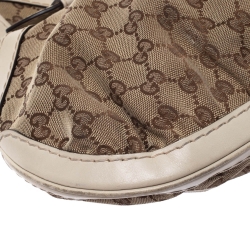 مملوكة مسبقًا Gucci Beige GG Canvas Canvas and Leather Small Queen Hobo