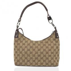 Pre Owned Gucci GG Canvas Monogram Brown Hobo