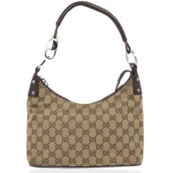Pre Owned Gucci GG Canvas Monogram Brown Hobo