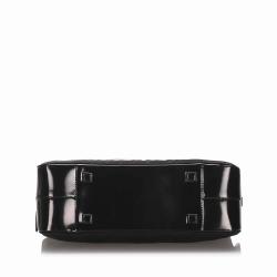 مملوكة مسبقًا Gucci Black Canvas Bamboo Top Handle Satchel Bag