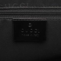 مملوكة مسبقًا Gucci Black Canvas Bamboo Top Handle Satchel Bag