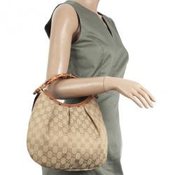 Louis Vuitton Brown Leather Bamboo Top Handle Flap Bag 8GG918